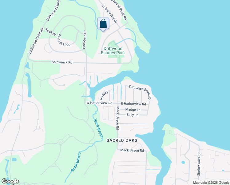 map of restaurants, bars, coffee shops, grocery stores, and more near 2361 Mack Bayou Road in Santa Rosa Beach
