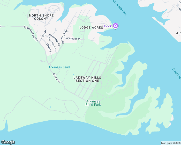 map of restaurants, bars, coffee shops, grocery stores, and more near 3401 Rockhill Drive in Lago Vista