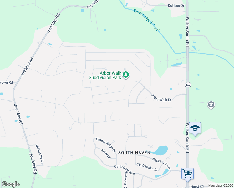 map of restaurants, bars, coffee shops, grocery stores, and more near 23124 Arcwood Drive in Denham Springs