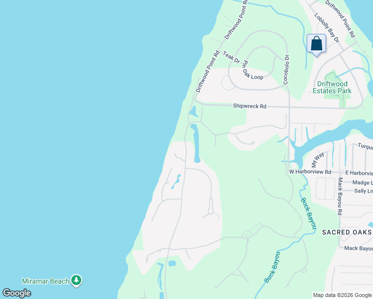 map of restaurants, bars, coffee shops, grocery stores, and more near 3028 Club Drive in Miramar Beach
