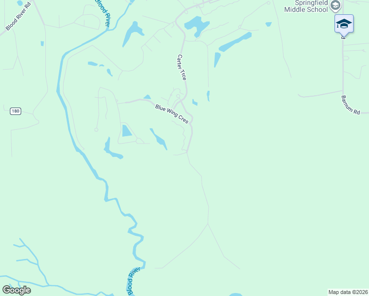 map of restaurants, bars, coffee shops, grocery stores, and more near 30764 Blue Wing Crest in Springfield