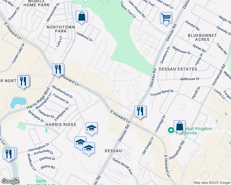 map of restaurants, bars, coffee shops, grocery stores, and more near 1305 E Wells Branch Pkwy in Pflugerville