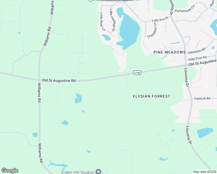 map of restaurants, bars, coffee shops, grocery stores, and more near 7537 Old Saint Augustine Road in Tallahassee