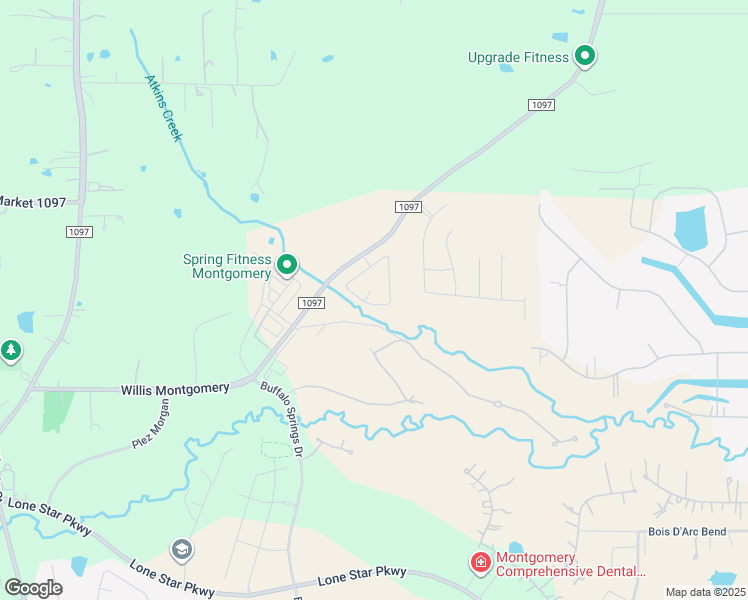 map of restaurants, bars, coffee shops, grocery stores, and more near 13 Terra Vista Place in Montgomery