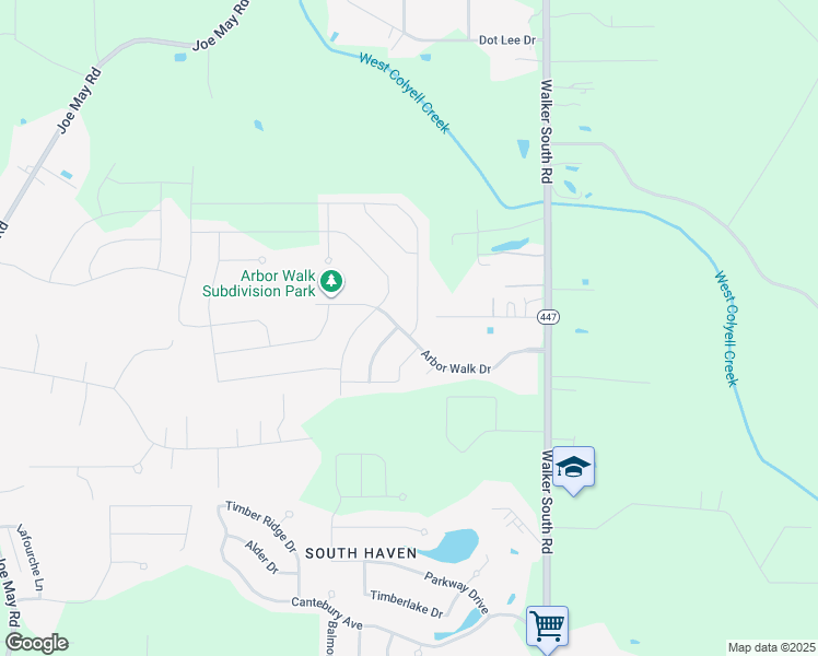map of restaurants, bars, coffee shops, grocery stores, and more near 13901 Arbor Walk Drive in Denham Springs