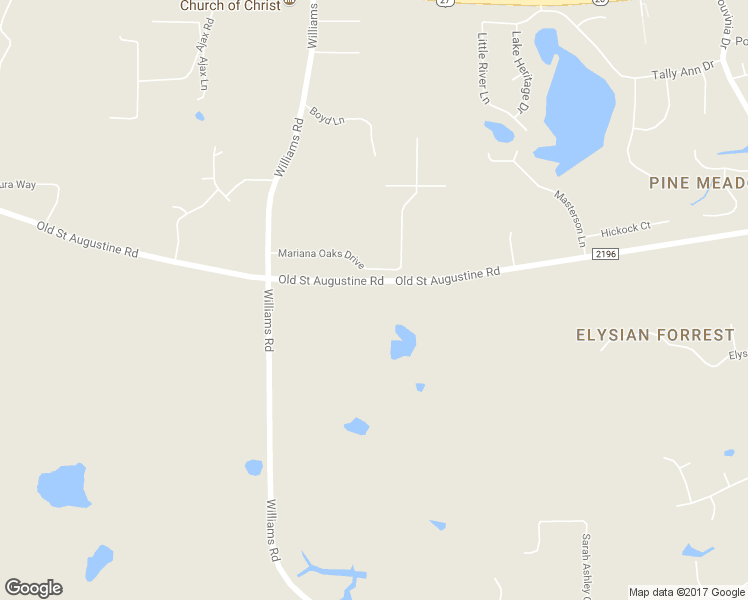 map of restaurants, bars, coffee shops, grocery stores, and more near 7441 Old Saint Augustine Road in Tallahassee