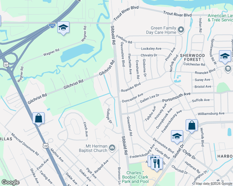 map of restaurants, bars, coffee shops, grocery stores, and more near 9346 Sibbald Road in Jacksonville