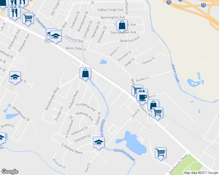 map of restaurants, bars, coffee shops, grocery stores, and more near 91 Brent Court in Baton Rouge
