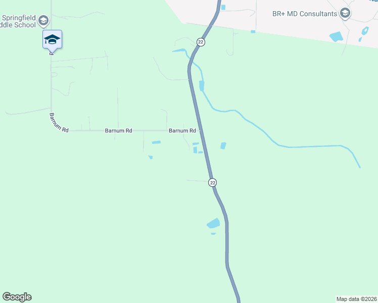 map of restaurants, bars, coffee shops, grocery stores, and more near 23036 Barnum Road in Springfield