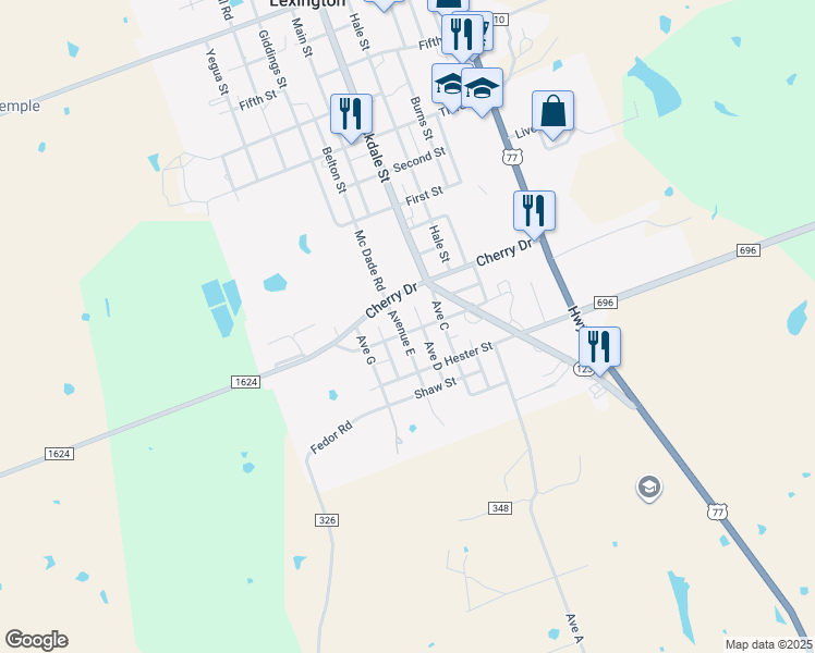 map of restaurants, bars, coffee shops, grocery stores, and more near 217 Avenue East in Lexington