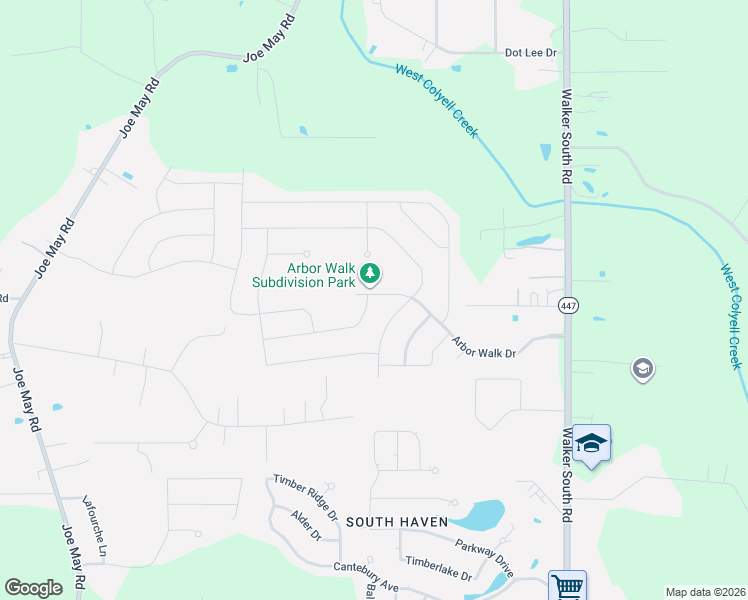 map of restaurants, bars, coffee shops, grocery stores, and more near 23196 Arcwood Drive in Denham Springs