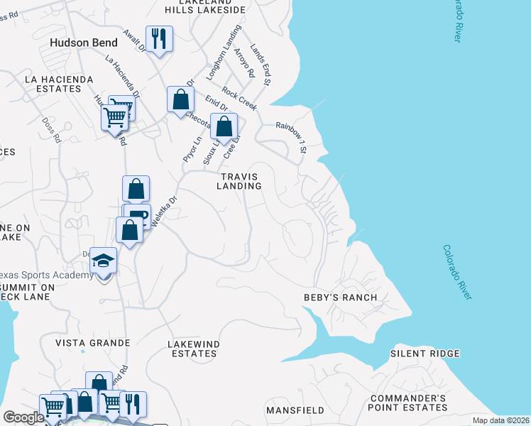 map of restaurants, bars, coffee shops, grocery stores, and more near 5008 Timothy Circle in Austin