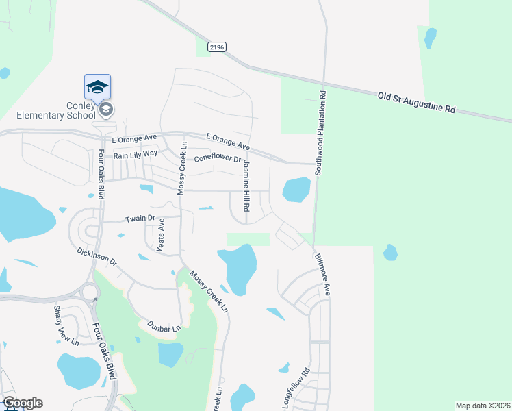 map of restaurants, bars, coffee shops, grocery stores, and more near 3600 Jasmine Hill Road in Tallahassee