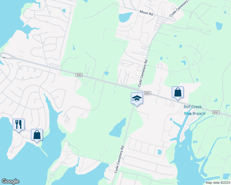 map of restaurants, bars, coffee shops, grocery stores, and more near 13081 Farm to Market Road 830 in Willis