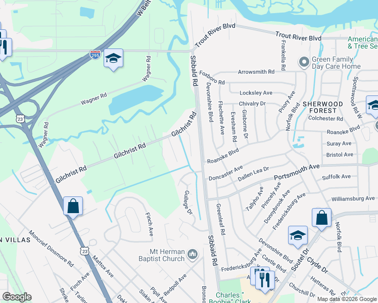 map of restaurants, bars, coffee shops, grocery stores, and more near 9346 Sibbald Road in Jacksonville