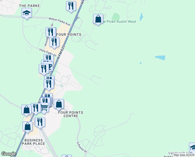 map of restaurants, bars, coffee shops, grocery stores, and more near 7911 Ryans Way in Austin