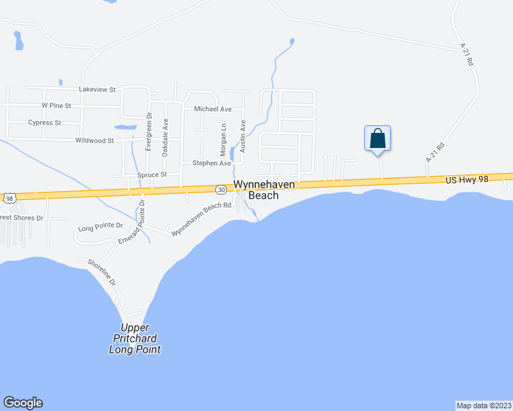 map of restaurants, bars, coffee shops, grocery stores, and more near 435 Atwater Court in Mary Esther