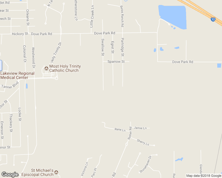 map of restaurants, bars, coffee shops, grocery stores, and more near 266 Egret Street in Covington