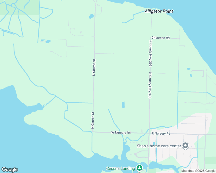 map of restaurants, bars, coffee shops, grocery stores, and more near 424 North Church Street in Santa Rosa Beach