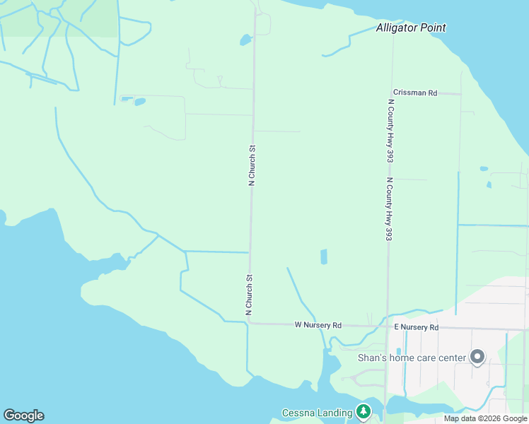 map of restaurants, bars, coffee shops, grocery stores, and more near 424 North Church Street in Santa Rosa Beach