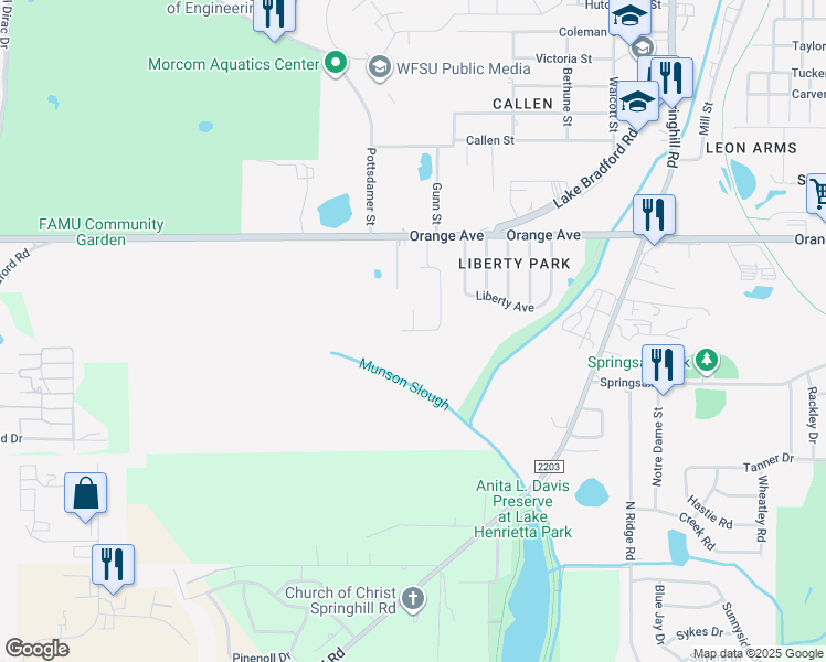 map of restaurants, bars, coffee shops, grocery stores, and more near 1678 McPhearson Dr in Tallahassee