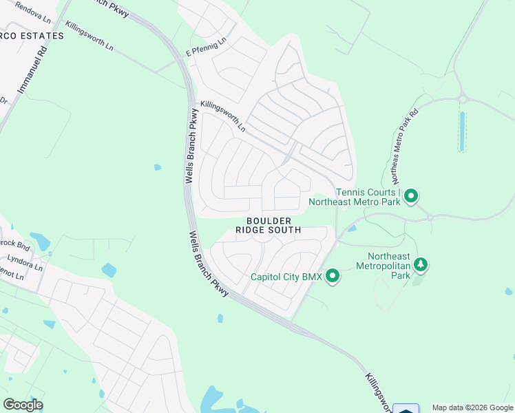 map of restaurants, bars, coffee shops, grocery stores, and more near 14804 Melbrook Ridge in Pflugerville