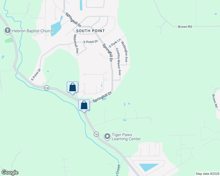 map of restaurants, bars, coffee shops, grocery stores, and more near 23423 Springhill Drive in Denham Springs
