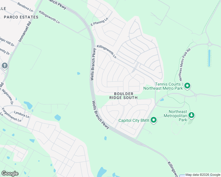 map of restaurants, bars, coffee shops, grocery stores, and more near 2513 Halite Bend in Pflugerville