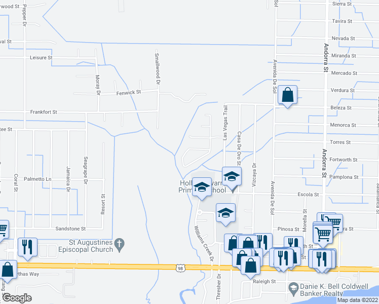 map of restaurants, bars, coffee shops, grocery stores, and more near 1973 Catline Circle in Navarre