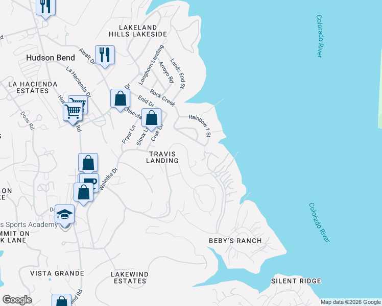 map of restaurants, bars, coffee shops, grocery stores, and more near 5224 McCormick Mountain Drive in Austin