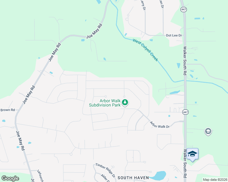 map of restaurants, bars, coffee shops, grocery stores, and more near 23370 Mango Drive in Denham Springs