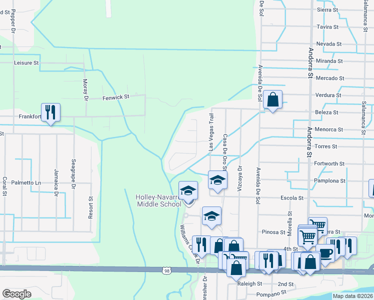 map of restaurants, bars, coffee shops, grocery stores, and more near 1938 Catline Circle in Navarre