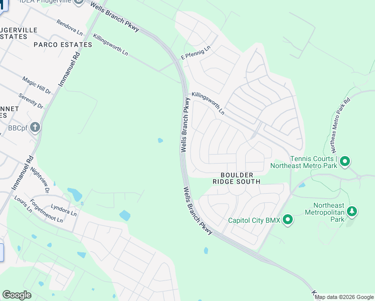 map of restaurants, bars, coffee shops, grocery stores, and more near 2712 Halite Bend in Pflugerville
