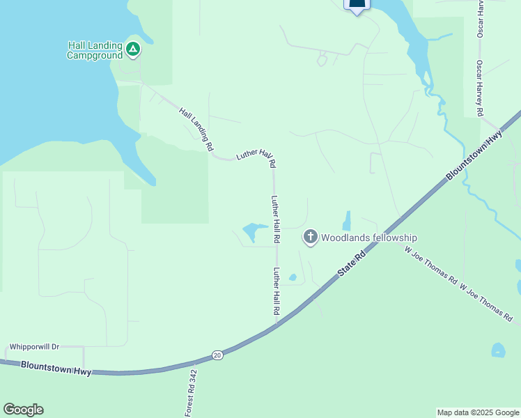 map of restaurants, bars, coffee shops, grocery stores, and more near 3378 Luther Hall Road in Tallahassee