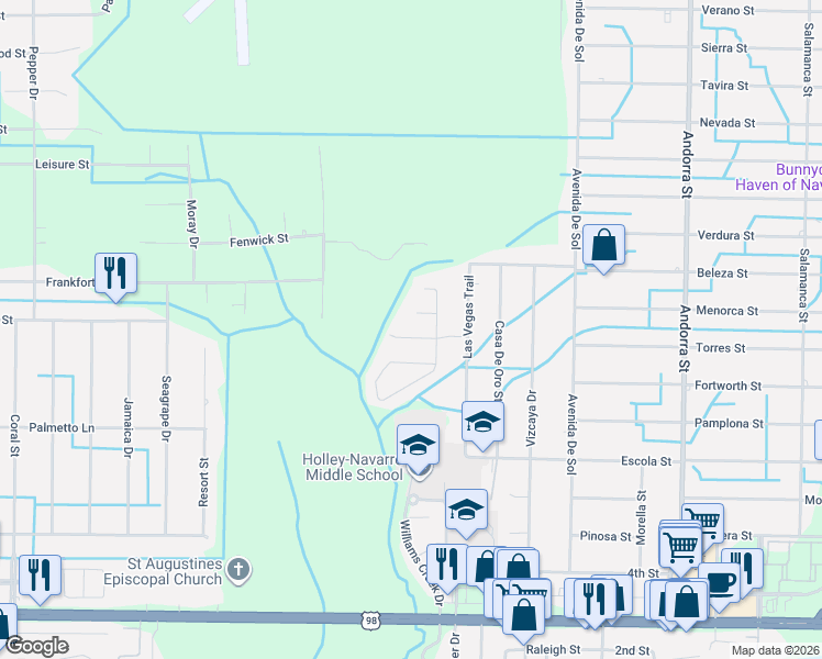 map of restaurants, bars, coffee shops, grocery stores, and more near 7964 Promise Creek Road in Navarre
