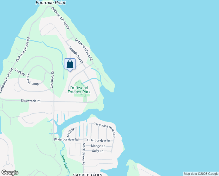 map of restaurants, bars, coffee shops, grocery stores, and more near 1806 Driftwood Point Road in Santa Rosa Beach