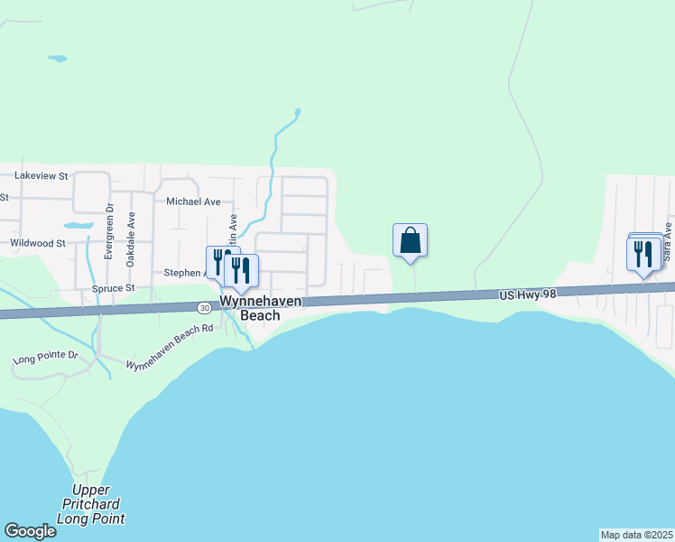map of restaurants, bars, coffee shops, grocery stores, and more near 430 Bay Oaks Drive in Mary Esther