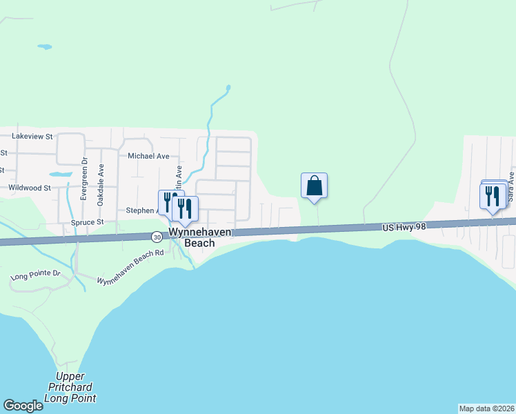 map of restaurants, bars, coffee shops, grocery stores, and more near 315 Rue Dianne in Mary Esther