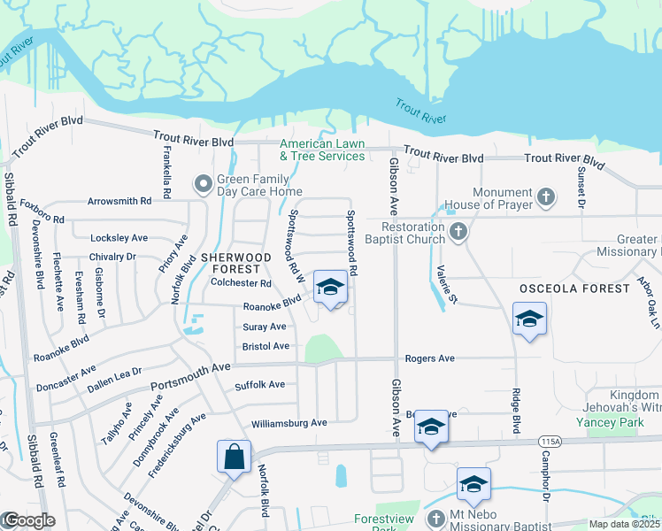 map of restaurants, bars, coffee shops, grocery stores, and more near 4367 Will Scarlet Road in Jacksonville