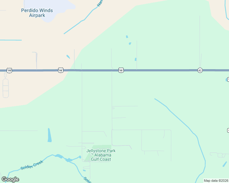 map of restaurants, bars, coffee shops, grocery stores, and more near 12822 Deer Acres Lane in Elberta
