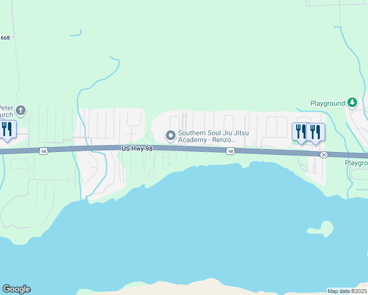 map of restaurants, bars, coffee shops, grocery stores, and more near 1662 U.S. 98 in Mary Esther