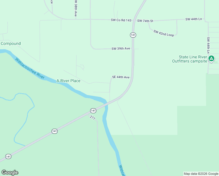 map of restaurants, bars, coffee shops, grocery stores, and more near Southeast 44th Avenue in Hamilton County