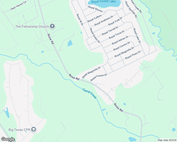 map of restaurants, bars, coffee shops, grocery stores, and more near 10401 Royal Magnolia Dr in Conroe