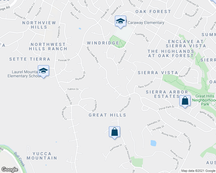 map of restaurants, bars, coffee shops, grocery stores, and more near 6903 Rimner Cove in Austin