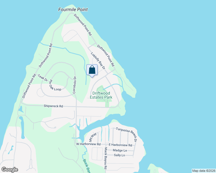 map of restaurants, bars, coffee shops, grocery stores, and more near 587 East Shipwreck Road in Santa Rosa Beach