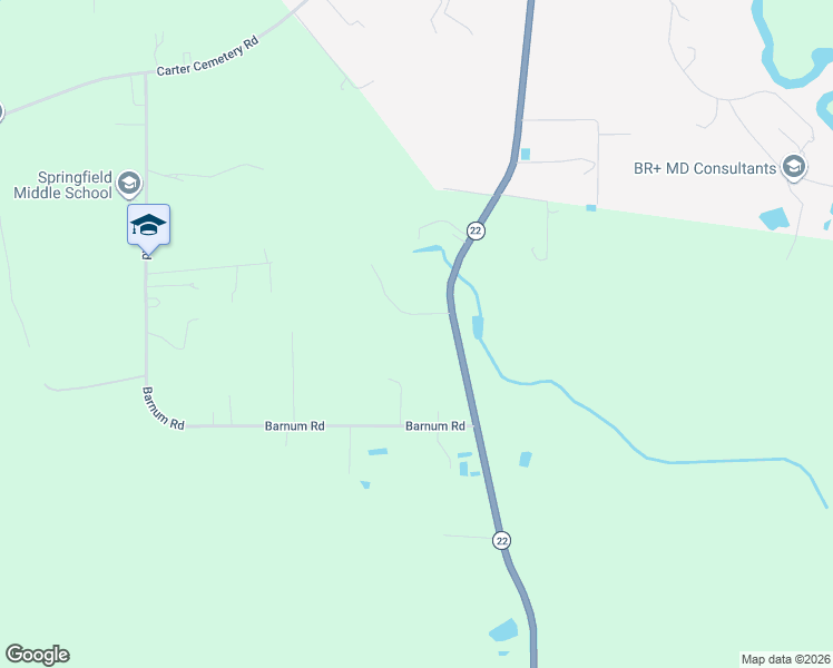 map of restaurants, bars, coffee shops, grocery stores, and more near 33150 Eric Kinchen Lane in Springfield
