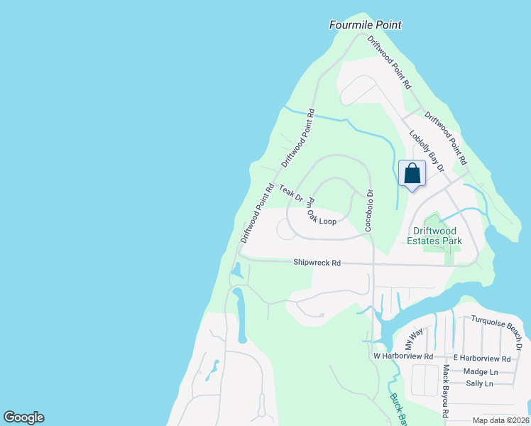 map of restaurants, bars, coffee shops, grocery stores, and more near 178 Driftwood Point Road in Santa Rosa Beach