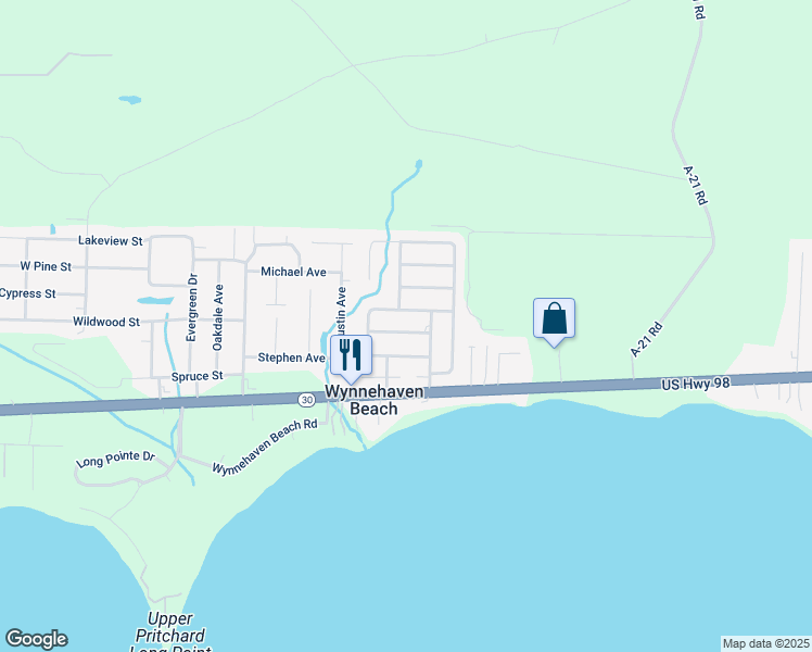 map of restaurants, bars, coffee shops, grocery stores, and more near 912 Rue De La Savoie in Mary Esther