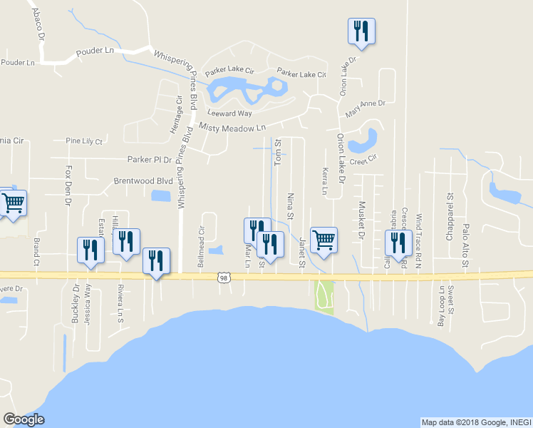 map of restaurants, bars, coffee shops, grocery stores, and more near 2190 Jeannie St in Santa Rosa