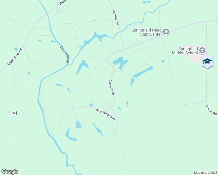 map of restaurants, bars, coffee shops, grocery stores, and more near 23733 Carter Trace in Springfield